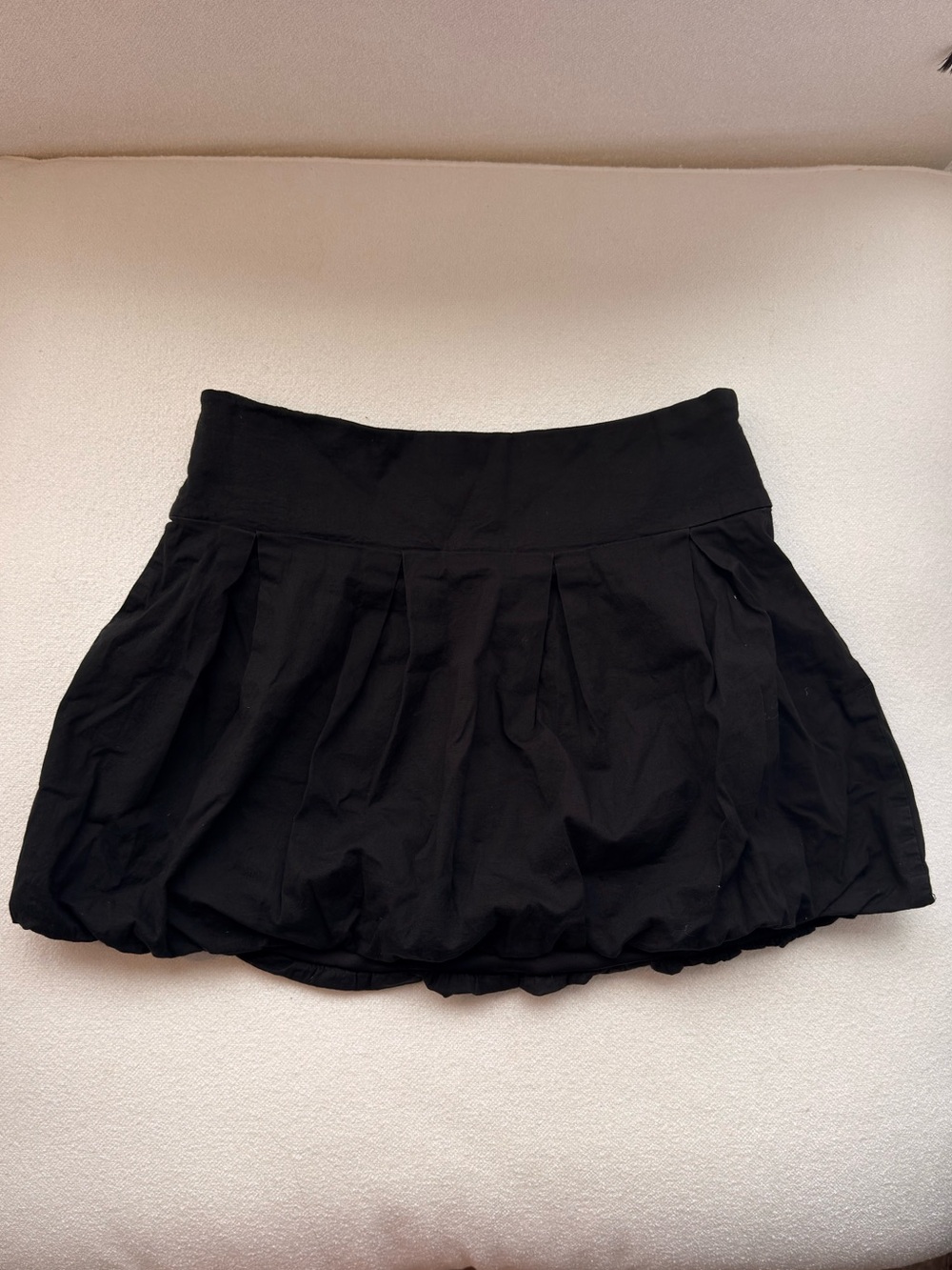 Black Bubble Mini Skirt
